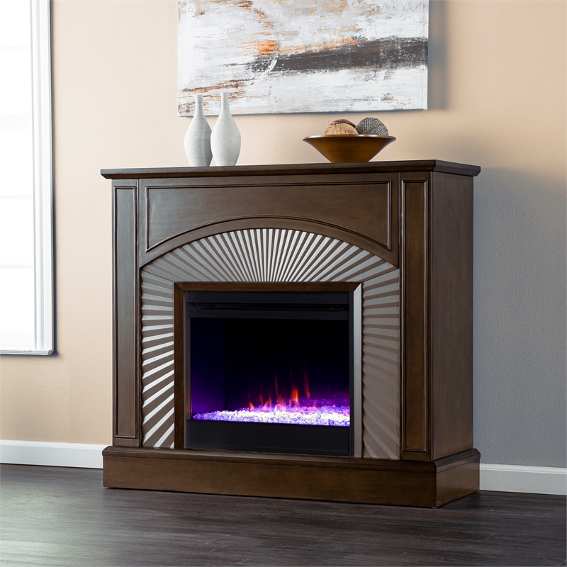 SEI Furniture Billingsdon Freestanding Color Changing Fireplace