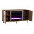 SEI Furniture Yorkville Wood and Iron Fireplace Media Console in Natural