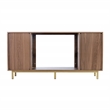 SEI Furniture Yorkville Wood and Iron Fireplace Media Console in Natural
