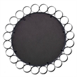 Southern Enterprises Abdella Round Iron and Wood Decorative Mirror in Black