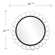 Southern Enterprises Abdella Round Iron and Wood Decorative Mirror in Black