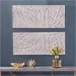 SEI Furniture Arvistra 2-Piece Wood Decorative Wall Panel Set in Gray