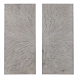 SEI Furniture Arvistra 2-Piece Wood Decorative Wall Panel Set in Gray