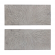 SEI Furniture Arvistra 2-Piece Wood Decorative Wall Panel Set in Gray