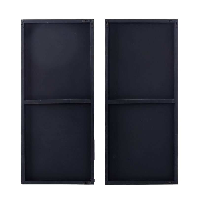SEI Furniture Arvistra 2-Piece Wood Decorative Wall Panel Set in Gray