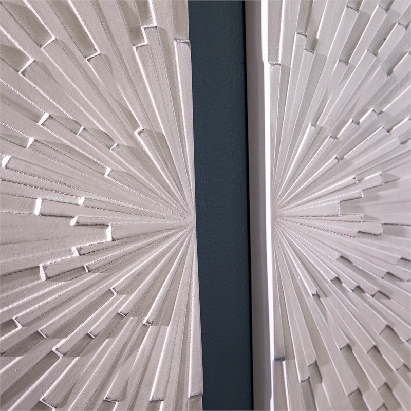 SEI Furniture Arvistra 2-Piece Wood Decorative Wall Panel Set in Gray