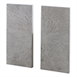 SEI Furniture Arvistra 2-Piece Wood Decorative Wall Panel Set in Gray