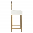 Southern Enterprises Derald Wood and Iron Dressing Vanity in White