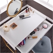 Southern Enterprises Derald Wood and Iron Dressing Vanity in White