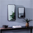 Southern Enterprises Amboros 2-Piece Iron Decorative Mirror/Shelf Set in Black