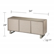 Southern Enterprises Abston Wood Iron Linen TV/Media Console in Gray