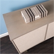 Southern Enterprises Abston Wood Iron Linen TV/Media Console in Gray
