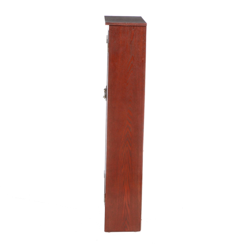 Southern Enterprises Window-Pane Wood Double-Door Media Cabinet in Brown