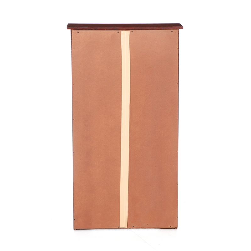 Southern Enterprises Window-Pane Wood Double-Door Media Cabinet in Brown