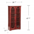 Southern Enterprises Window-Pane Wood Double-Door Media Cabinet in Brown