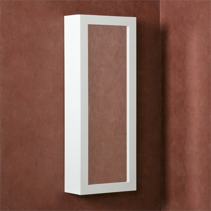 Southern Enterprises Rowden Mirror Wood Wall-Mount Ironing Center in Off White