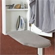 Southern Enterprises Rowden Mirror Wood Wall-Mount Ironing Center in Off White