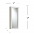 Southern Enterprises Rowden Mirror Wood Wall-Mount Ironing Center in Off White