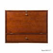 Southern Enterprises Benwick Wood Metal Wall Mount Laptop Desk in Brown Mahogany