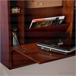 Southern Enterprises Benwick Wood Metal Wall Mount Laptop Desk in Brown Mahogany