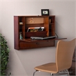 Southern Enterprises Benwick Wood Metal Wall Mount Laptop Desk in Brown Mahogany