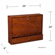 Southern Enterprises Benwick Wood Metal Wall Mount Laptop Desk in Brown Mahogany