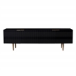 Southern Enterprises Pilston Engineered Wood and Iron TV/Media Console in Black