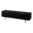 Southern Enterprises Pilston Engineered Wood and Iron TV/Media Console in Black