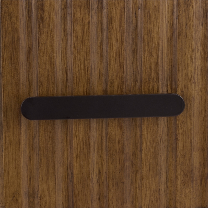 Southern Enterprises Amelin Wood and Metal 1 Drawer 1 Shelf Nightstand in Walnut