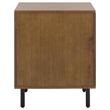 Southern Enterprises Amelin Wood and Metal 1 Drawer 1 Shelf Nightstand in Walnut