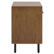 Southern Enterprises Amelin Wood and Metal 1 Drawer 1 Shelf Nightstand in Walnut