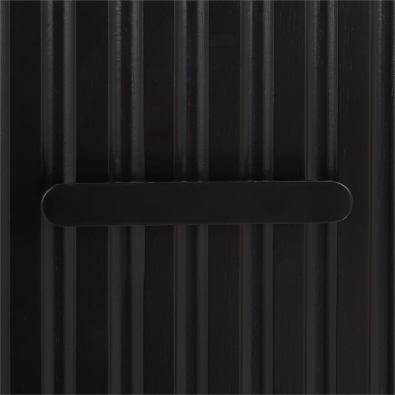 Southern Enterprises Amelin Wood and Metal  1 Drawer 1 Shelf Nightstand in Black