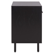 Southern Enterprises Amelin Wood and Metal  1 Drawer 1 Shelf Nightstand in Black