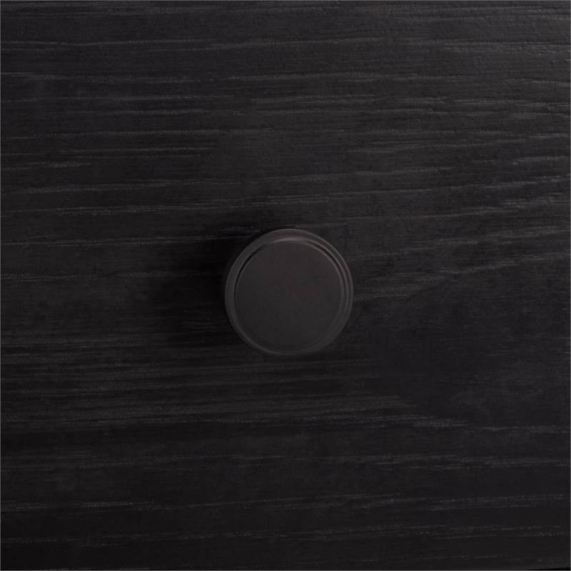 Southern Enterprises Himalay Wood Nightstand in Black