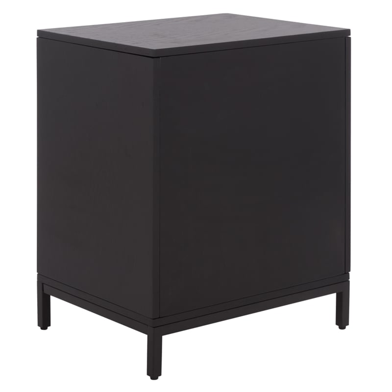 Southern Enterprises Himalay Wood Nightstand in Black