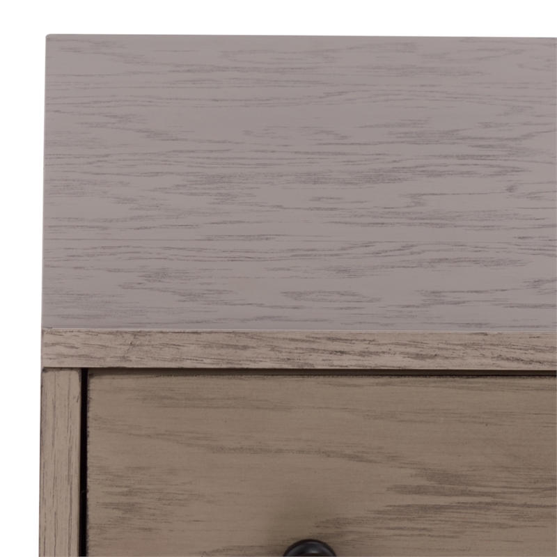 Southern Enterprises Himalay Wood Nightstand in Walnut