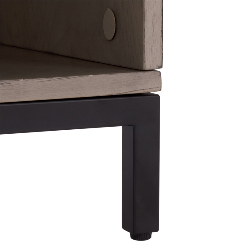 Southern Enterprises Himalay Wood Nightstand in Walnut