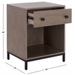Southern Enterprises Himalay Wood Nightstand in Walnut