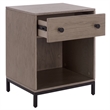 Southern Enterprises Himalay Wood Nightstand in Walnut