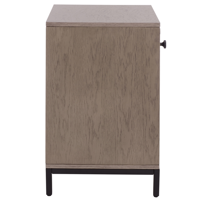 Southern Enterprises Himalay Wood Nightstand in Walnut