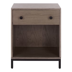 Southern Enterprises Himalay Wood Nightstand in Walnut