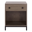 Southern Enterprises Himalay Wood Nightstand in Walnut