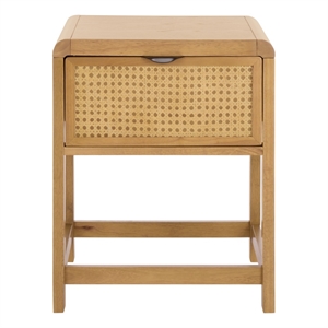 Southern Enterprises Alexander Wood 1 Drawer Nightstand in Natural