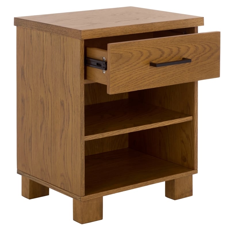 Southern Enterprises Himanshu Wood Nightstand in Oak
