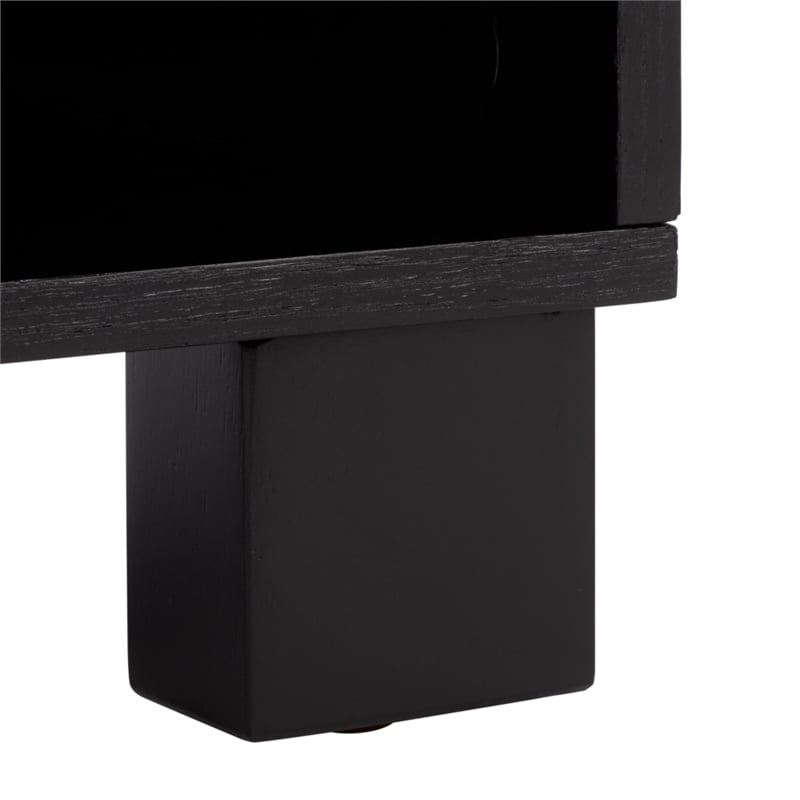 Southern Enterprises Himanshu Wood Nightstand in Black