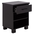 Southern Enterprises Himanshu Wood Nightstand in Black