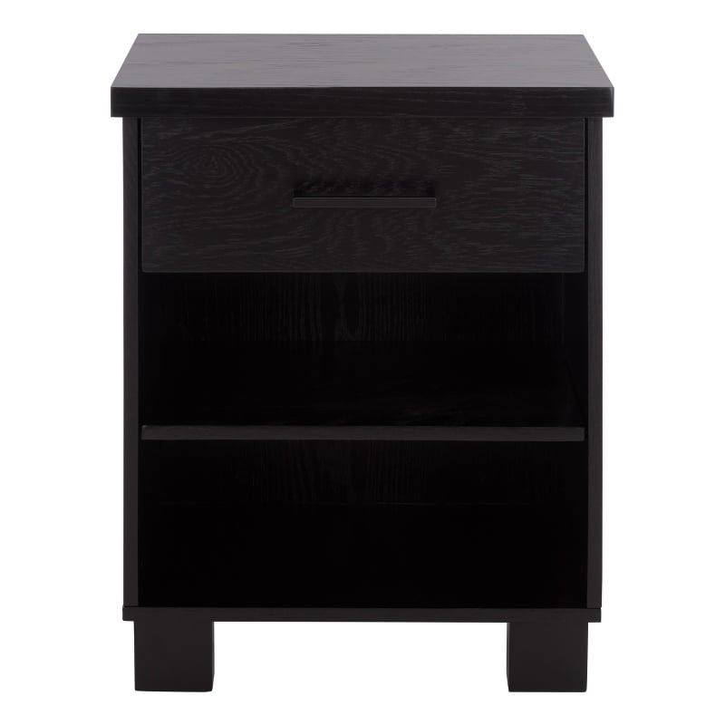 Southern Enterprises Himanshu Wood Nightstand in Black