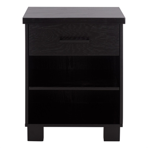 Southern Enterprises Himanshu Wood Nightstand in Black
