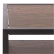 Southern Enterprises Handan Metal and Wood Double Door Cabinet in Brown / Black
