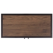 Southern Enterprises Handan Metal and Wood Double Door Cabinet in Brown / Black